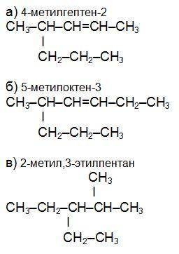 1. Впишите необходимое количество атомов водорода в углеродный скелет. Назовите алканы, алкены по си