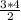 \frac{3*4}{2}