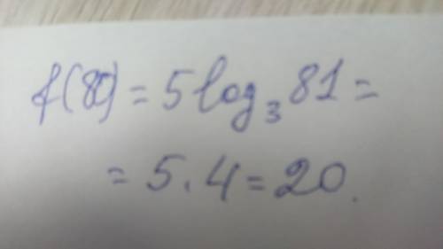 F(x)=5log по основанию 3 от (x+1) найдите f(80)