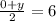 \frac{0+y}{2} =6