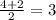 \frac{4+2}{2} =3