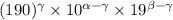 (190)^{\gamma}\times 10^{\alpha-\gamma}\times 19^{\beta-\gamma}