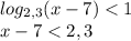 log_{2,3}(x-7)