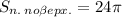 S_{n. \: no\beta epx.}=24\pi