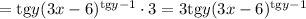 =\mathrm{tg }y(3x-6)^{\mathrm{tg }y-1}\cdot3=3\mathrm{tg }y(3x-6)^{\mathrm{tg }y-1}