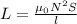 L=\frac{\mu _0N^2S}{l}