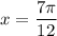 x = \dfrac{7\pi}{12}