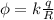 \phi =k\frac{q}{R}