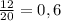 \frac{12}{20}=0,6