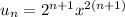 u_{n} = 2^{n+1}x^{2(n+1)}