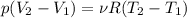 p(V_2-V_1)=\nu R(T_2-T_1)