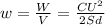 w=\frac{W}{V}=\frac{CU^2}{2Sd}