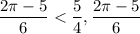 \dfrac{2\pi-5}{6}