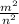 \frac{m^{2} }{n^{2} }