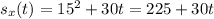 s_x(t)=15^2+30t=225+30t