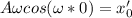 A\omega cos(\omega *0)=x'_0