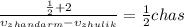 \frac{\frac{1}{2}+2}{\upsilon_{zhandarm} - \upsilon_{zhulik} }= \frac{1}{2} chas