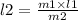 l2 = \frac{m1 \times l1}{m2}