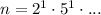 n=2^1 \cdot 5^1 \cdot ...