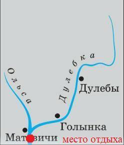 Путешественники от деревни Голынки поплылипо реке Дулебке, протека-ющей в Березинском рай-оне (рис.