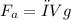 {F}_{a} = ρVg