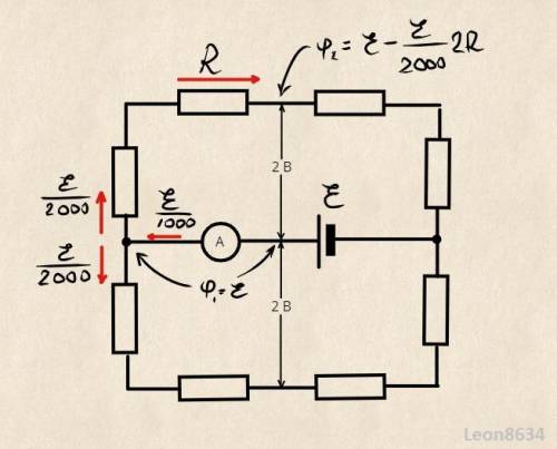 В цепи, схема которой представлена на рисунке, омметр показывает 1000 Ом, вольтметры по 2 В. Что пок