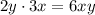 2y\cdot 3x=6xy