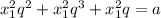 x_1^2q^2 + x_1^2q^3 + x_1^2q = a