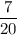 \dfrac{7}{20}