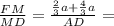 \frac{FM}{MD} =\frac{\frac{2}{3} a+\frac{4}{3}a }{AD}=