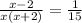 \frac{x-2}{x(x+2)} =\frac{1}{15}