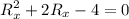 \displaystyle R_x^2+2R_x-4=0