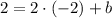 2=2\cdot(-2)+b