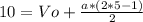 10=Vo+\frac{a*(2*5-1)}{2}