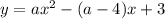 y = ax^{2} -(a-4)x+3