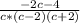 \frac{-2c-4 }{c*(c-2)(c+2)}