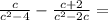 \frac{c}{c^{2}-4 } -\frac{c+2}{c^{2} -2c} =