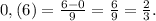 0,(6)=\frac{6-0}{9}=\frac{6}{9}=\frac{2}{3} .