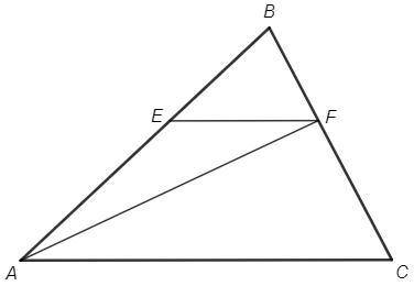 Дан треугольник ABC. На сторонах AB и BC взяты соответственно точки Е и F, так что эти точки делят с