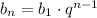 b_{n}=b_{1}\cdot q^{n-1}