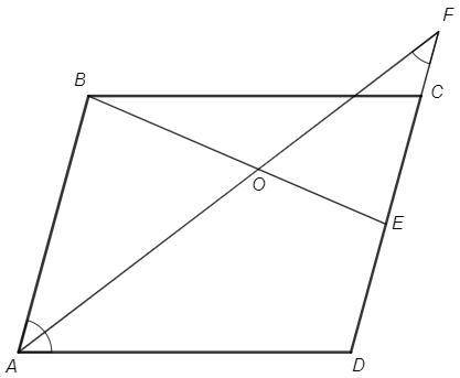 Точка E — середина стороны CD параллелограмма ABCD. Биссектриса угла BAD параллелограмма пересекает