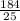 \frac{184}{25}