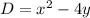 D=x^2-4y