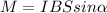 \displaystyle M=IBS sin\alpha