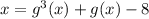 x=g^3(x)+g(x)-8