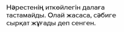 Нәрестенің иткөйлегін далаға тастамаған, өйткені... т.б.​ тездетіп керек!