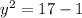 y^2=17-1