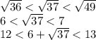 \sqrt{36}