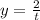 y = \frac{2\pir}{t}