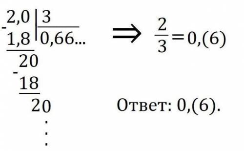 Сколько будет 2/3 в десятичной дроби? ​